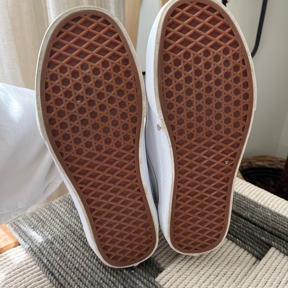 Vans Women’s White Leather Lace Up 9 - Picture 2 of 7
